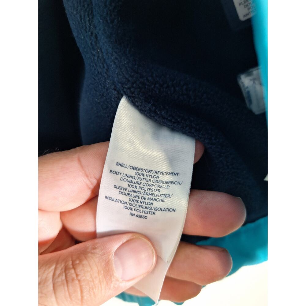 Land's End Youth Winter Insulated Jacket Blue/Turquoise Large - Picture 13 of 13